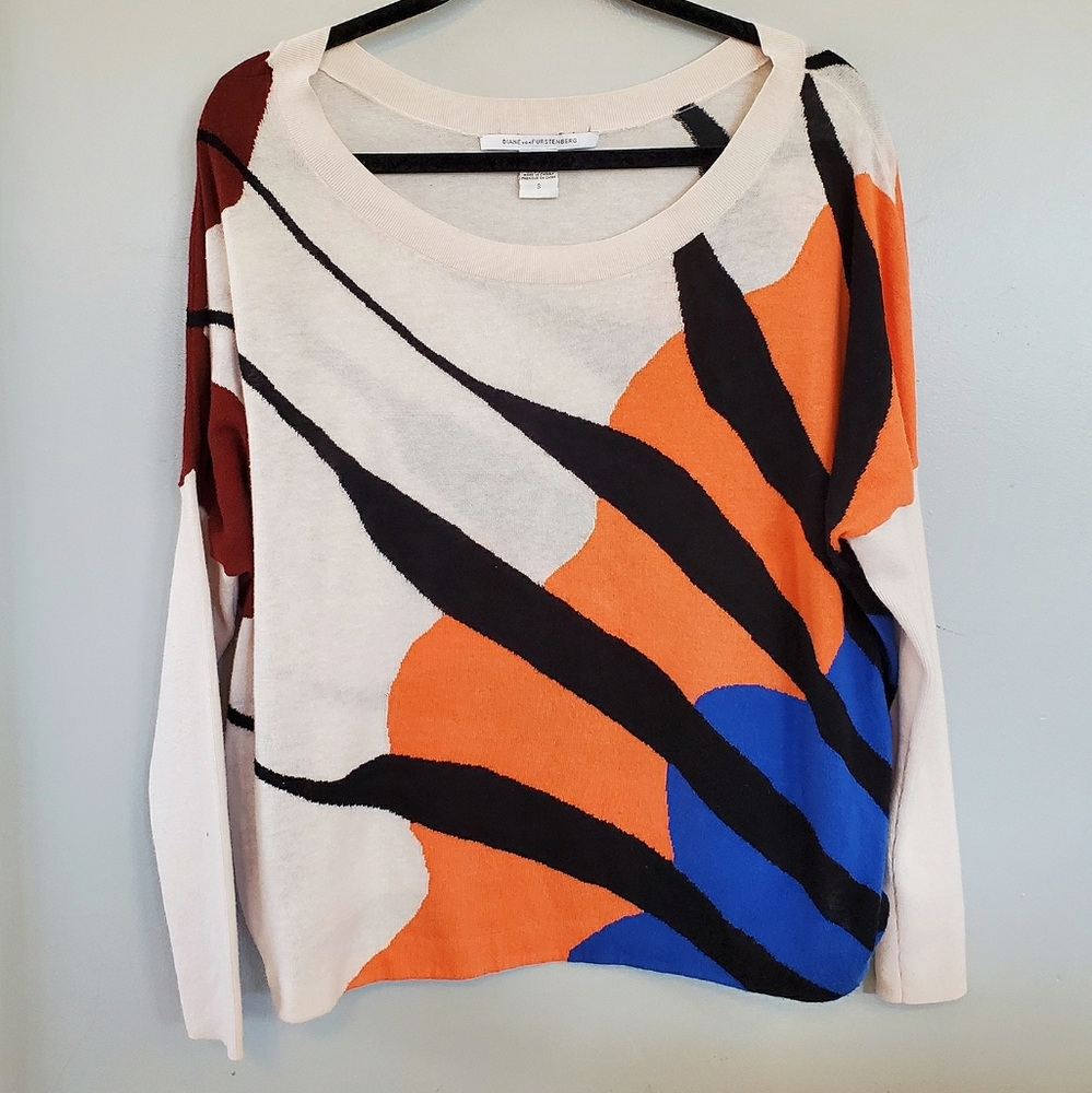 Diane von Furtsenberg Bold Sweater Silk  Cotton